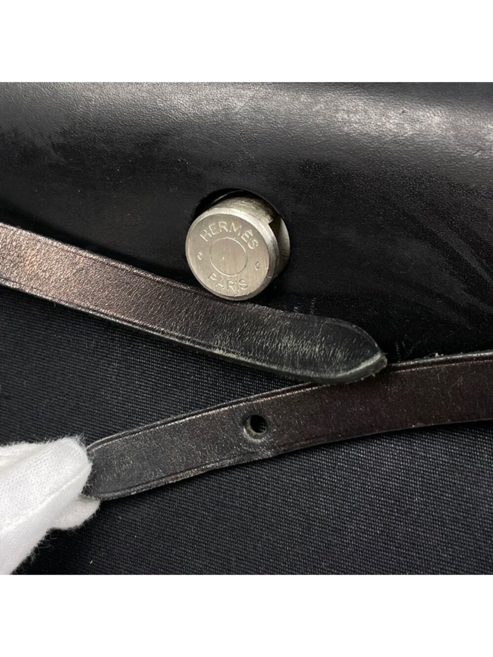Hermes Herbag PM 2-Way Shoulder Bag Toile Officier Black Natural - Picture 4 of 11